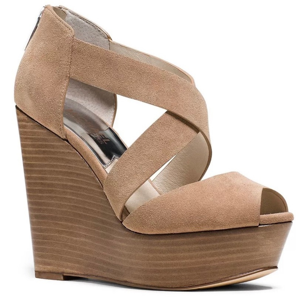 Michael Kors Ariel suede wedge